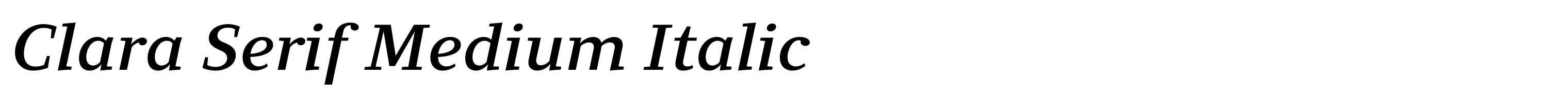 Clara Serif Medium Italic